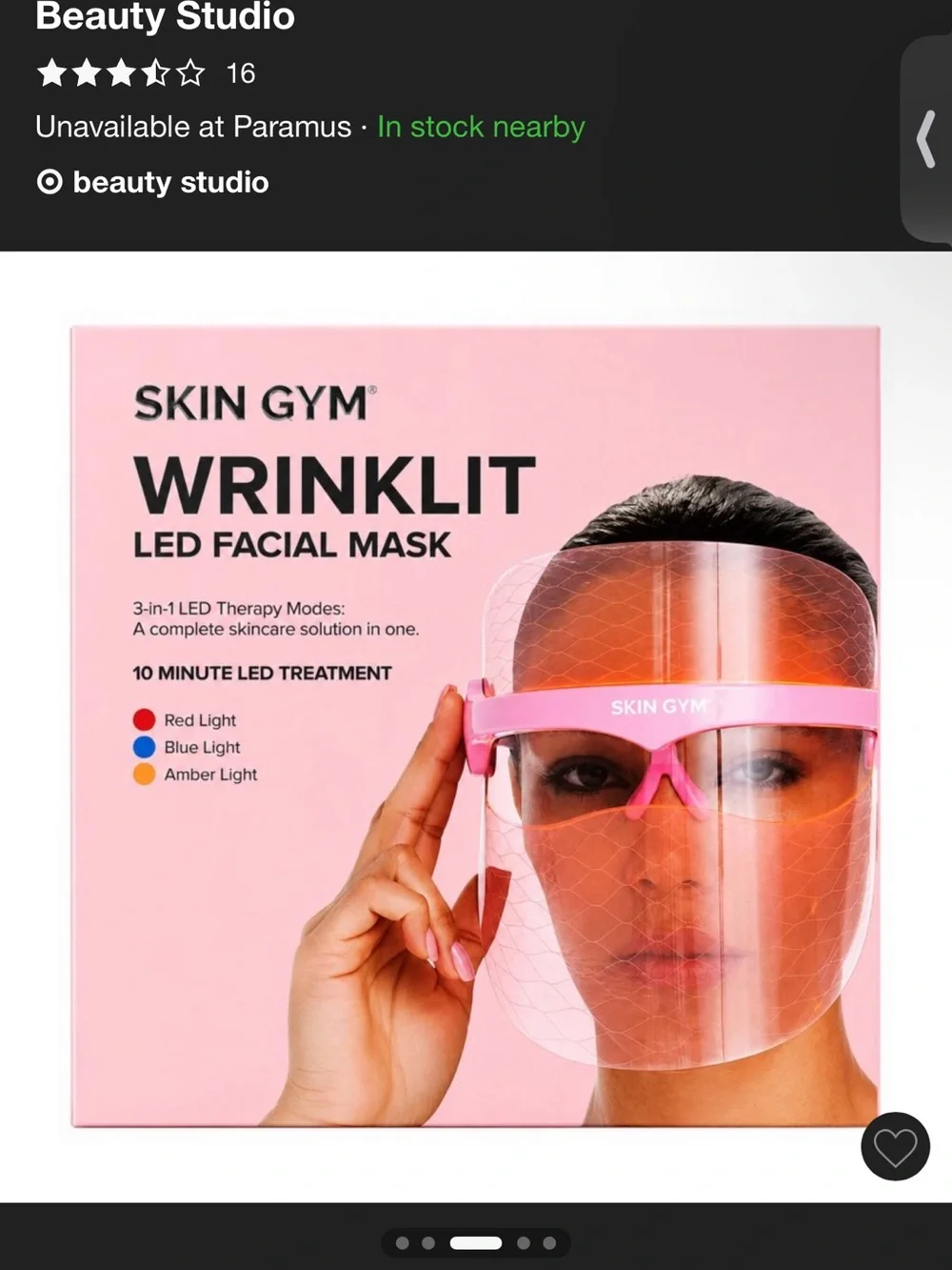 Skin Gym WrinkLit LED Facial Visor - Black